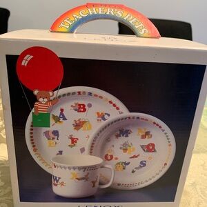 New Vintage Lenox Teacher's Pets Children’s China 3 piece Dinnerware Set